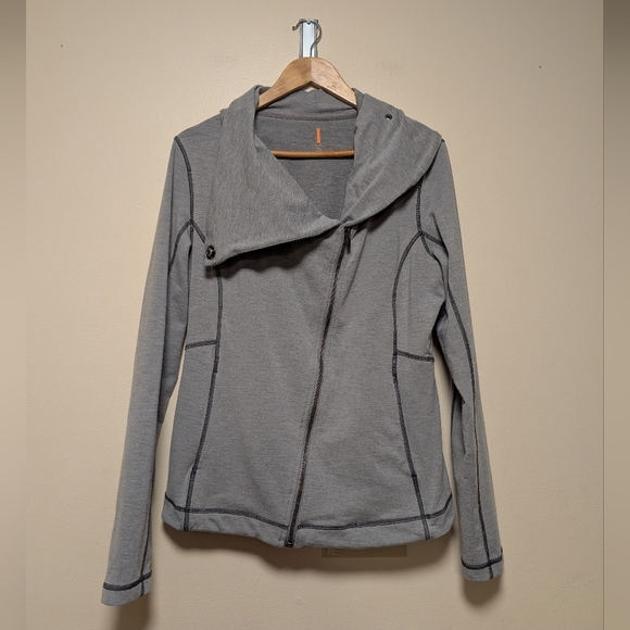 Lucy Asymmetrical Hartha Flow Zip Jacket – Gray – Size L - Picture 1 of 10